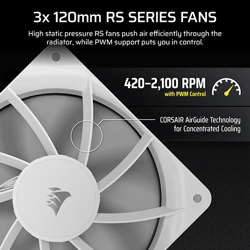 Corsair Nautilus 360 RS LCD White CPU Liquid Cooler